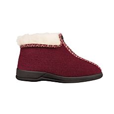 Pantoufle doublée de pure laine vierge bordeaux