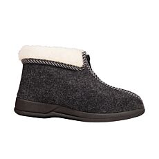 Pantoufle doublée de pure laine vierge anthracite