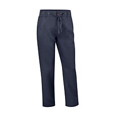 Pantalon en lin avec poches pour dames marine