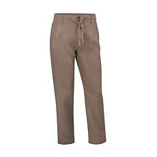 Pantalon en lin avec poches pour dames brun