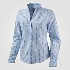 Edelweiss Bluse mit Kelch Kragen hellblau