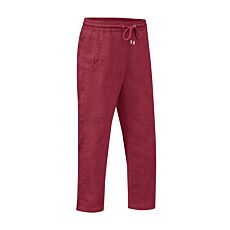 Pantalon estival en lin bordeaux