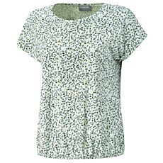 T-shirt confortable à imprimé floral pour dames émeraude