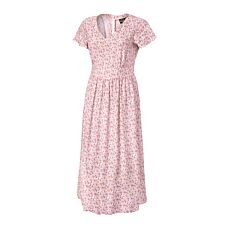 Robe d'été florale en viscose de qualité agréable rose