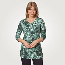 Damen Longshirt mit Allover-Print