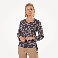 Bequemer Pullover mit Allover-Print