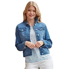 Leichte Jeansjacke in Sweat-Qualität.