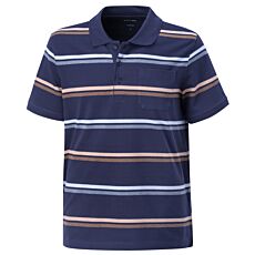 Herren Polo Piqué Shirt gestreift