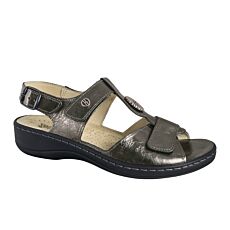 Hickersberger Leder-Sandalette Damen platin