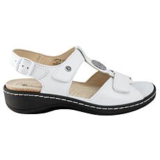 Hickersberger Leder-Sandalette Damen weiss