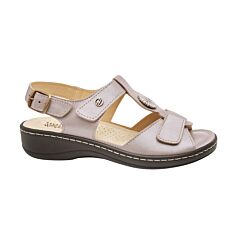 Sandalette Hickersberger en cuir pour dames taupe