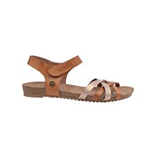 Sandalette Mustang en matière souple pour dames cognac