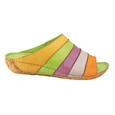 Mule multicolore en cuir Gemini lime