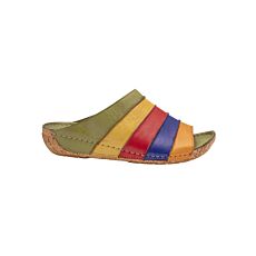 Mule multicolore en cuir Gemini kiwi