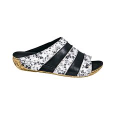 Mule multicolore en cuir Gemini noir-blanc