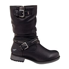 Mustang Stiefel mit Zierschnallen schwarz