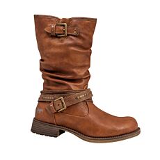 Mustang Stiefel mit Zierschnallen cognac