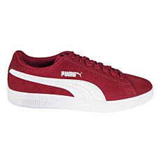 Sneaker Puma Smash V2 en cuir style rétro unisexe rouge