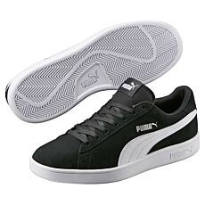 Puma Smash V2 aus Leder Retro-Style Unisex schwarz-weiss