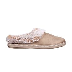 Pantoufle SKECHERS pour dames en microfibre douillette taupe