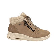 Bottine Rieke pour dames avec bord de tige en textile taupe