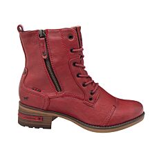 Mustang Schnürstiefelette aus pflegeleichtem Softmaterial rot