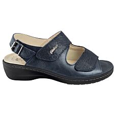 Sandalette Hickersberger en cuir dames bleu