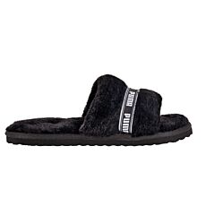 PUMA Slides für Damen aus Kunstpelz schwarz