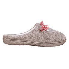 Damen Mule mit Herz-Motiv grau