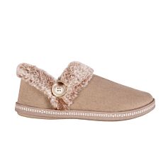 Pantoufle SKECHERS pour dames chaudement doublée taupe