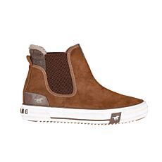 Sneaker Mustang pour dames en matière souple cognac