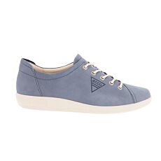 Ecco Damen Sneaker aus Leder jeansblau