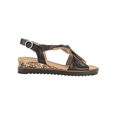 Sandalette Gabor en cuir velours ultra souple noir