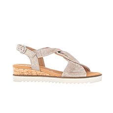 Sandalette Gabor en cuir velours ultra souple sable