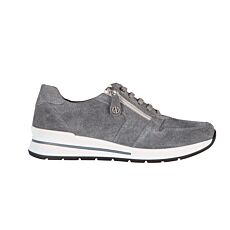 Sneaker Hickersberger en cuir velours souple gris