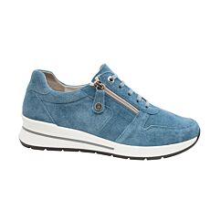 Sneaker Hickersberger en cuir velours souple bleu clair