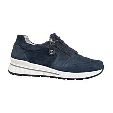 Sneaker Hickersberger en cuir velours souple marine