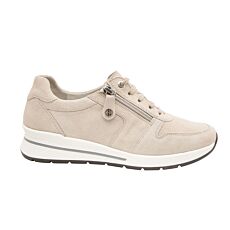 Sneaker Hickersberger en cuir velours souple beige