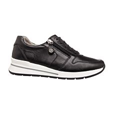 Sneaker Hickersberger en cuir velours souple noir