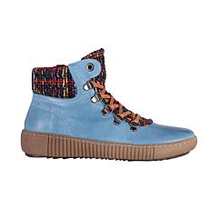 Gemini Schnürstiefelette aus weichem Anilinleder jeansblau