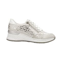 RIEKER Sneaker für Damen weiss-silber