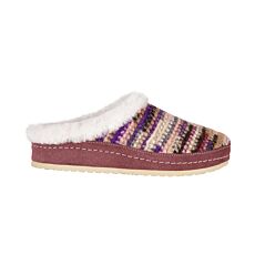 Pantoufle MUBB pour dames en tricot de laine bordeaux