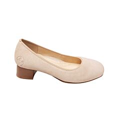 Escarpin Rieker en cuir velours beige