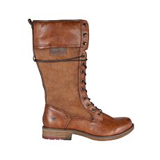 Mustang Schnürstiefel für Damen aus Softmaterial cognac