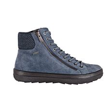 Bottine à lacer Legero en cuir velours avec membrane Gore-Tex bleu jean