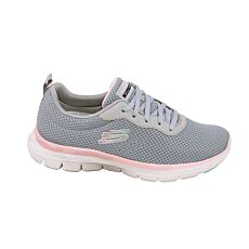 SKECHERS FLEX APPEAL 4.0 Schnürschuh für Damen grau