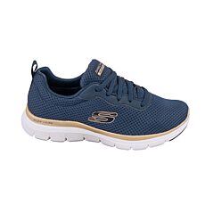 SKECHERS FLEX APPEAL 4.0 Schnürschuh für Damen marine-gold