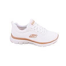 Chaussure à lacer SKECHERS FLEX APPEAL 4.0 pour dames blanc-or