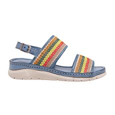 GEMINI Sandalette aus Anilinleder jeansblau