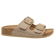 MUBB Pantolette aus Veloursleder für Sie cappuccino